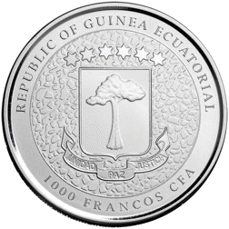 Pre-Owned 2022 Equatorial Guinea Giraffe 1oz Silver Coin - VAT Free