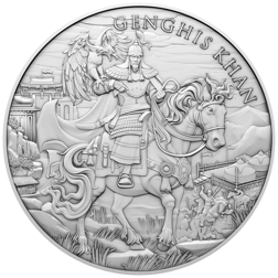 Pinehurst Legendary Warriors: Genghis Khan 1oz Silver Round