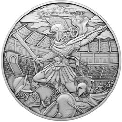 Pinehurst Legendary Warriors: Spartacus 1oz Silver Round