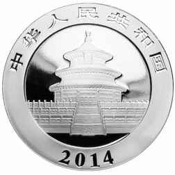 Pre-Owned 2014 Chinese Panda Colourised 1oz Silver Coin - VAT Free