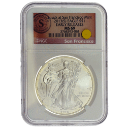 Pre-Owned 2013 USA Eagle 1oz Silver Coin - NGC Graded MS69 - 3768393-084 - VAT Free