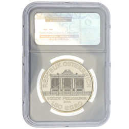 Pre-Owned 2014 Austrian Philharmonic 1oz Silver Coin - NGC Graded MS69 - 3860097-093 - VAT Free