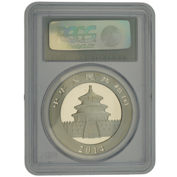 Pre-Owned 2014 Chinese Panda 1oz Silver Coin - PCGS Graded MS69 - 521727.69/28878362 - VAT Free