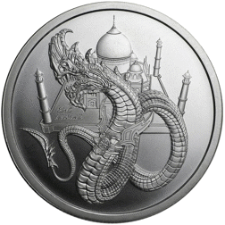 Pre-Owned World of Dragons The Indian 1oz Silver Round