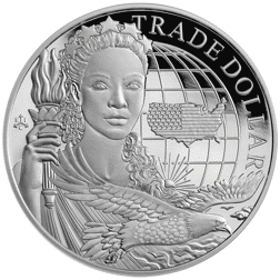 Pre-Owned 2023 St Helena US Trade Dollar 1oz Silver Coin - VAT Free