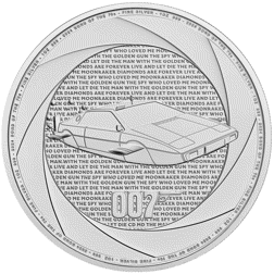 2024 UK 007 James Bond of the 1970s 1oz Silver Coin