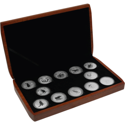 Pre-Owned Australian Lunar Series I Silver 12-Coin Collection - VAT Free