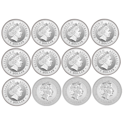 Pre-Owned Australian Lunar Series I Silver 12-Coin Collection - VAT Free