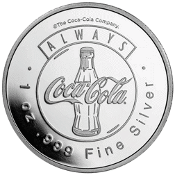 Pre-Owned Coca-Cola Polar Bear 1oz Silver Round - Carded