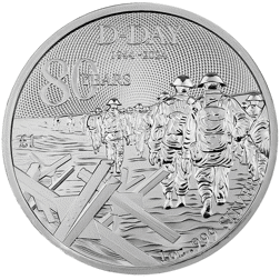 Pre-Owned 2024 Alderney D-Day 80th Anniversary 1oz Silver Coin - VAT Free