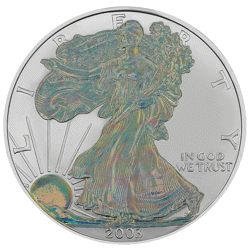 Pre-Owned 2003 USA Eagle Holographic 1oz Silver Coin - VAT Free