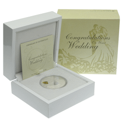 Pre-Owned 2019 Australian Wedding 1oz Proof Silver Coin - VAT Free