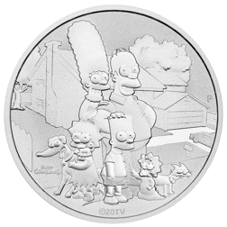Pre-Owned 2021 Tuvalu The Simpsons 1oz Silver Coin - VAT Free