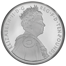 Pre-Owned 2012 UK Queen Elizabeth II Diamond Jubilee 5oz Proof Silver Coin - VAT Free