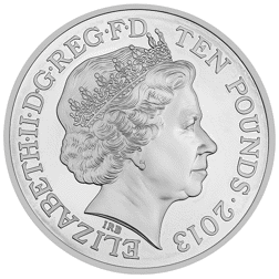 Pre-Owned 2013 UK Queen Elizabeth II Coronation Anniversary 5oz Proof Silver Coin - VAT Free