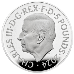 Pre-Owned 2024 UK The Waterloo Medal - Allied Leaders 2oz Proof Silver Coin