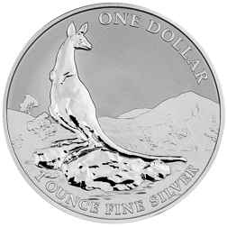Pre-Owned 2013 Royal Australian Mint Kangaroo 1oz Silver Coin - VAT Free