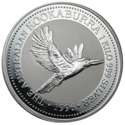 Pre-Owned 1996 Australian Kookaburra 1kg Silver Coin - VAT Free