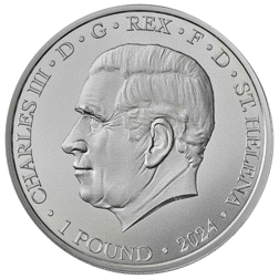 Pre-Owned 2024 St Helena Faerie Queene Una and The Lion 1oz Silver Coin - VAT Free