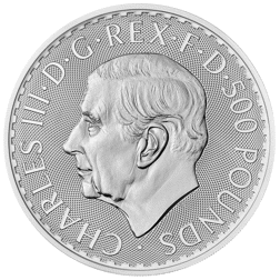 Pre-Owned UK King Charles III Britannia 1kg Silver Coin - Mixed Dates - VAT Free