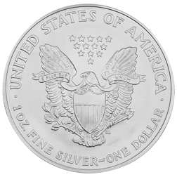 Pre-Owned 2004 USA Eagle 'Privy Wave' Colourised 1oz Silver Coin - VAT Free