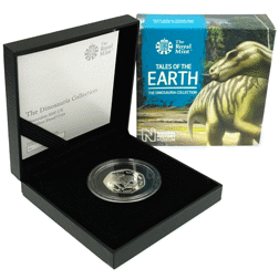 Pre-Owned 2020 UK Tales of the Earth: Iguanodon 50p Proof Silver Coin - VAT Free