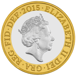 Pre-Owned 2015 UK Definitive Britannia £2 Piedfort Proof Silver Coin - VAT Free