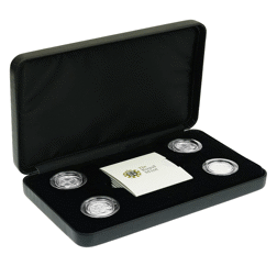 Pre-Owned 2010 - 2011 UK Capital Cities £1 Piedfort Silver Proof 4-Coin Collection - VAT Free