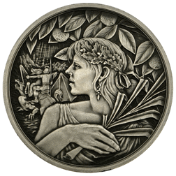 Pre-Owned UK Royal Mint Masterpiece: St George and the Dragon 250g Silver Medal