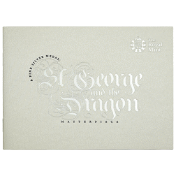 Pre-Owned UK Royal Mint Masterpiece: St George and the Dragon 250g Silver Medal