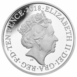 Pre-Owned 2018 UK Cricket 10p Proof Design Silver Coin - VAT Free