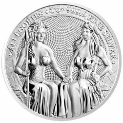 Pre-Owned 2021 Germania Allegories: Austria and Germania 1oz Silver Coin - VAT Free