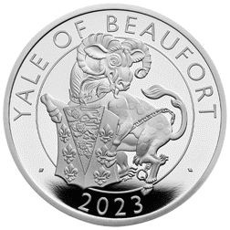Pre-Owned 2023 UK Tudor Beasts Yale of Beaufort 1oz Proof Design Silver Coin - VAT Free