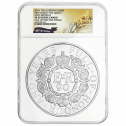 Pre-Owned 2016 Queen Elizabeth II 90th Birthday 1kg Silver Coin - NGC Graded PF69 - 4387228-044 - VA