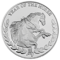 Pre-Owned 2014 Somaliland Lunar Horse 1oz Silver Coin - VAT Free