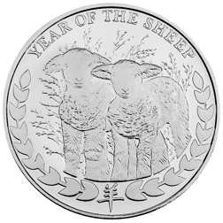 Pre-Owned 2015 Somaliland Lunar Sheep 1oz Silver Coin - VAT Free