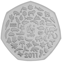 Pre-Owned 2011 UK WWF 50p Proof Design Silver Coin - VAT Free