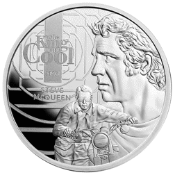 Pre-Owned 2021 Samoa Steve McQueen 1oz Proof Design Silver Coin - VAT Free