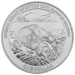 Pre-Owned 2024 New Zealand Great Spotted Kiwi 1oz Silver Coin - VAT Free