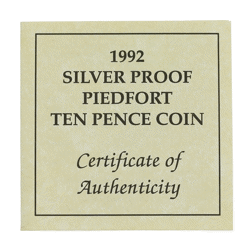 Pre-Owned 1990-1992 UK 5p and 10p Piedfort Proof Silver 2-Coin Set - VAT Free