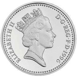 Pre-Owned 1996 UK £1 Piedfort Proof Design Silver Coin - VAT Free