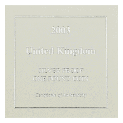 Pre-Owned 2003 UK £1 Proof Design Silver Coin - VAT Free