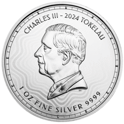 Pre-Owned 2024 Tokelau Chronos 1oz Silver Coin - VAT Free