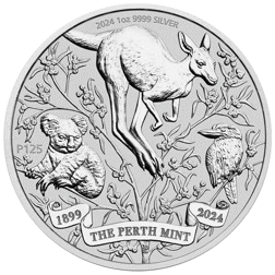 Pre-Owned 2024 Australian 125th Anniversary of the Perth Mint 1oz Silver Coin