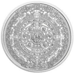 Pre-Owned Aztec Calendar 1/4oz Silver Round