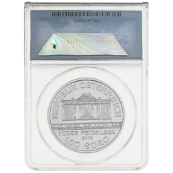Pre-Owned 2010 Austrian Philharmonic 1oz Silver Coin - ANACS Graded MS70 - 2000634724 - VAT Free