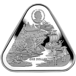 Pre-Owned 2021 Royal Australian Mint Shipwrecks Zeewijk Triangular 1oz Silver Coin - VAT Free