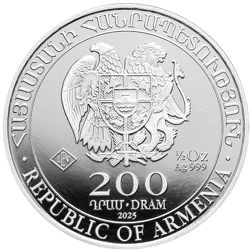 2025 Armenian Noah's Ark 1/2oz Silver Coin