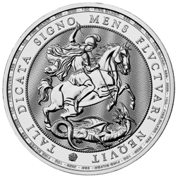 Pre-Owned UK St George and the Dragon 1oz Silver Coin - Mixed Dates - VAT Free