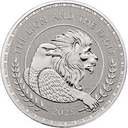 Pre-Owned UK The Lion and The Eagle 5oz Silver Coin - Mixed Dates - VAT Free